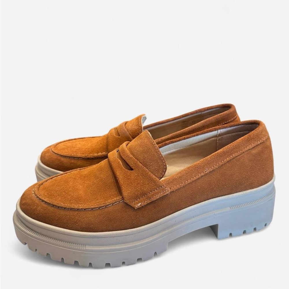 Portland leather Patina Suade brown loafers 10.5